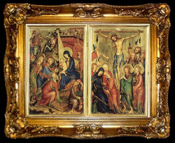 framed  unknow artist The Adoration of the Magi and The Crucifixion, ta009-2